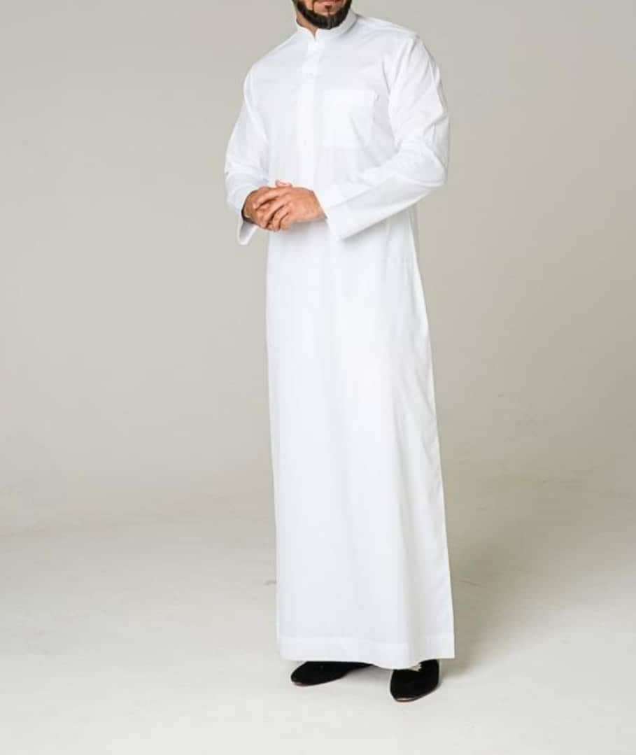 ثوب رجالي صيفي رمادي فاتح